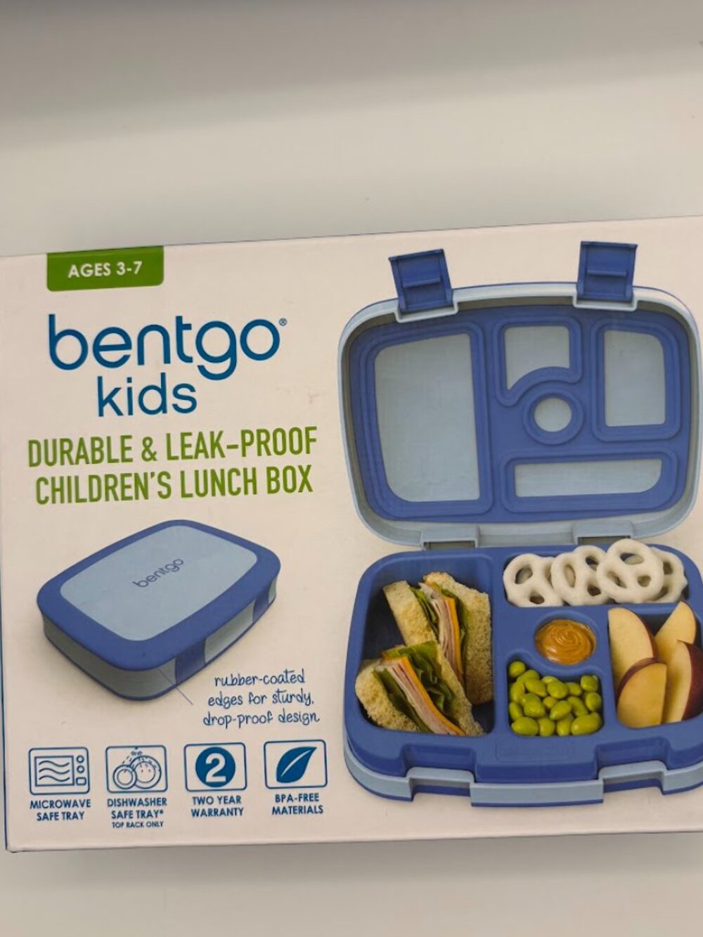 Bentgo Kids Lunch Box Bento-Styled Durable & Leak Proof Light Blue